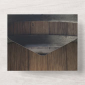 ミニマル素朴カントリーバレル結婚バーンズ オールインワン招待状 (裏面)