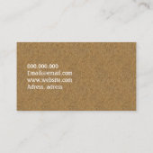 ミニマル素朴クラフト紙プロフェッショナル 名刺 (裏面)