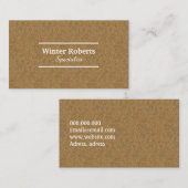 ミニマル素朴クラフト紙プロフェッショナル 名刺 (正面/裏面)