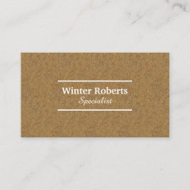 ミニマル素朴クラフト紙プロフェッショナル 名刺
