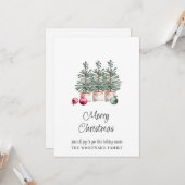 ミニマル素朴クリスマス カード (正面/裏面インサイチュ)