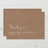 ミニマル素朴サンキューカード サンキューカード (正面/裏面)