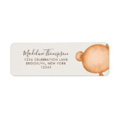 ミニマル素朴スのベアエレガントスクリプトタイポグラフィ ラベル (正面)