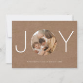 ミニマル素朴スジョイハッピーホリデーズフォトカード サンキューカード (正面)