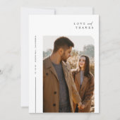 ミニマル素朴ス結婚の写真 サンキューカード (正面)