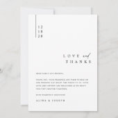 ミニマル素朴ス結婚の写真 サンキューカード (裏面)