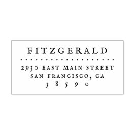 ミニマル素朴タイポグラフィ差出人住所 ラバースタンプ