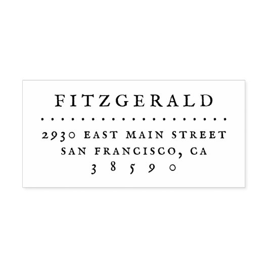 ミニマル素朴タイポグラフィ差出人住所 ラバースタンプ (インプリント)