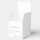 ミニマル素朴テラコッタ結婚歓迎 フェイバーボックス (オープン)