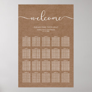 ミニマル素朴ム座席表 ポスター