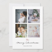 ミニマル素朴リストのクリスマス・ホリデー・カード シーズンカード (正面)