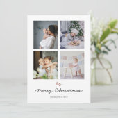 ミニマル素朴リストのクリスマス・ホリデー・カード シーズンカード (スタンド正面)