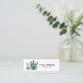 ミニマル素朴リストウォーターカラーパインズミニ スキニー名刺 (スタンド正面)