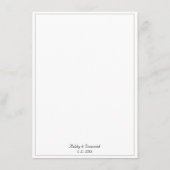 ミニマル素朴リストエレガントなウェディングディナーメニュー メニュー (裏面)