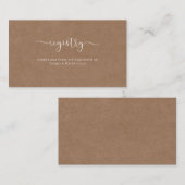 ミニマル素朴リストエンクロージャカード エンクロージャーカード (正面/裏面)