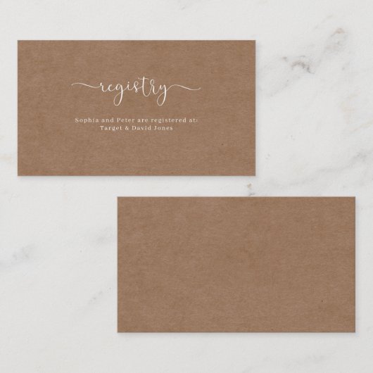 ミニマル素朴リストエンクロージャカード エンクロージャーカード (正面/裏面)