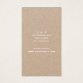 ミニマル素朴リストクラフトイヤリングディスプレイカード (裏面)