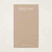 ミニマル素朴リストクラフトイヤリングディスプレイカード