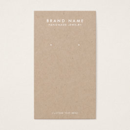 ミニマル素朴リストクラフトイヤリングディスプレイカード