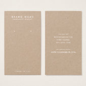 ミニマル素朴リストクラフトイヤリングディスプレイカード (正面&裏面)