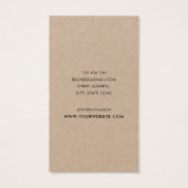 ミニマル素朴リストクラフトイヤリングディスプレイカード (裏面)