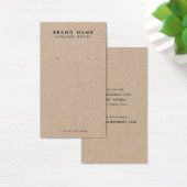 ミニマル素朴リストクラフトイヤリングディスプレイカード (デスク)