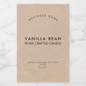 ミニマル素朴リストクラフトキャンドルラベル フードラベル (シングルラベル)