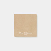 ミニマル素朴リストクラフトパーソナライズされたスクリプト ポストイット (正面)