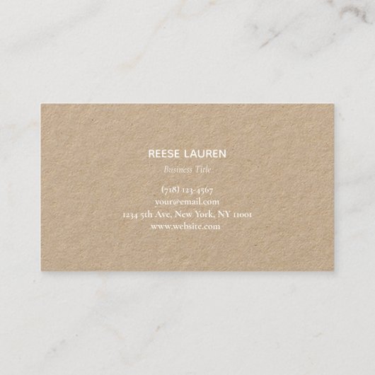 ミニマル素朴リストクラフト白縁どロゴ 名刺 (裏面)