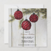 ミニマル素朴リストクリスマスホリデーパーティー 招待状 (裏面)