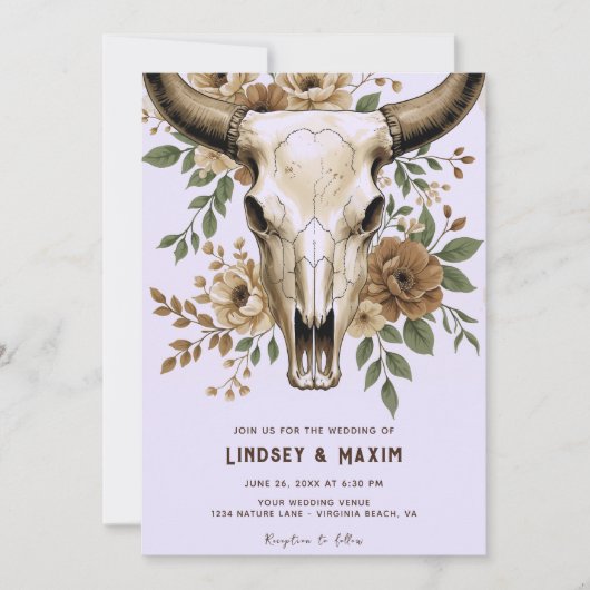 ミニマル素朴リストクリームアーストーン秋の結婚式 招待状 (正面)