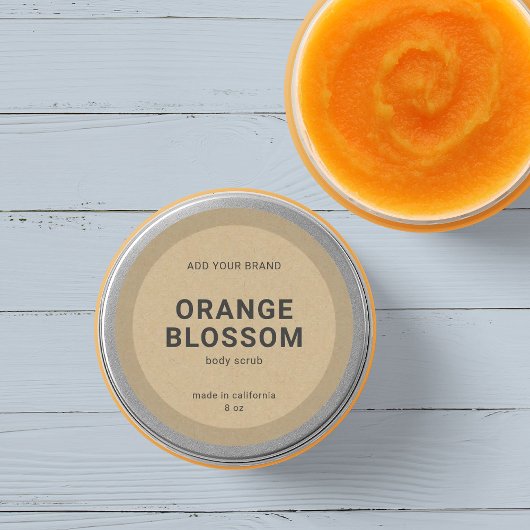 ミニマル素朴リストブランドクラフト製品ラベルの追加 ラウンドシール