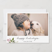 ミニマル素朴リストホリデーフォトカード シーズンカード (正面)