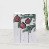 ミニマル素朴リストメリークリスマスホリデー カード (裏面)