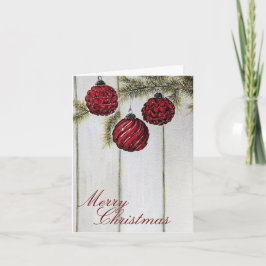 ミニマル素朴リストメリークリスマスホリデー カード