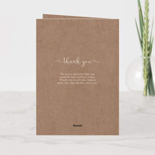 ミニマル素朴リスト折り畳み式プログラム サンキューカード (裏面)