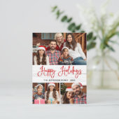 ミニマル素朴リスト3 PHOTOクリスマスホリデー ポストカード (スタンド正面)