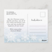 ミニマル素朴リスト3 PHOTOクリスマスホリデー ポストカード (裏面)