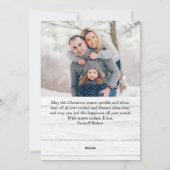 ミニマル素朴リスト4 PHOTOクリスマスグリーティング シーズンカード (裏面)