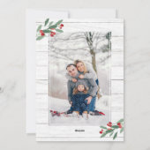 ミニマル素朴リスト4 PHOTOメリークリスマスグリーティング シーズンカード (裏面)