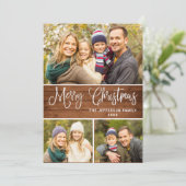 ミニマル素朴リスト6 PHOTOクリスマスグリーティングボホ シーズンカード (スタンド正面)