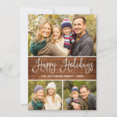 ミニマル素朴リスト6 PHOTOクリスマスグリーティングボホ シーズンカード (正面)