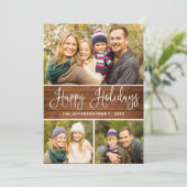 ミニマル素朴リスト6 PHOTOクリスマスグリーティングボホ シーズンカード (スタンド正面)