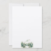 ミニマル素朴主義の冬山が日付を保存 招待状 (裏面)