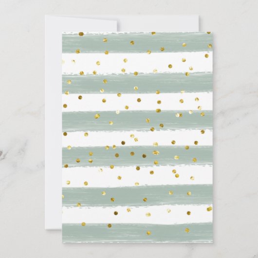 ミニマル素朴主義ユーカリ緑の赤ちゃんシャワー 招待状 (裏面)