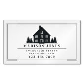 ミニマル素朴実在Estate Agent House Photo Busin マグネット名刺 (正面)