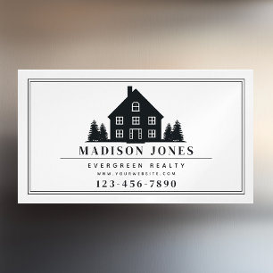 ミニマル素朴実在Estate Agent House Photo Busin マグネット名刺