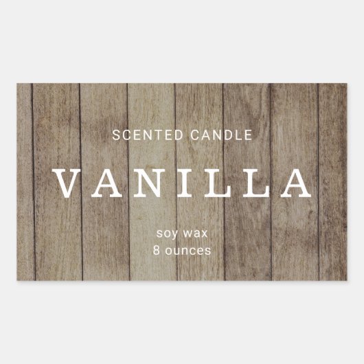 ミニマル素朴燭台 長方形シール (正面)