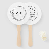 ミニマル素朴結婚フローラのハンドファン ハンドファン (正面&裏面)