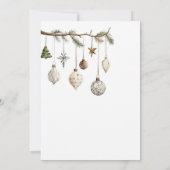 ミニマル素朴自然シンプルホリデーパーティー 招待状 (裏面)